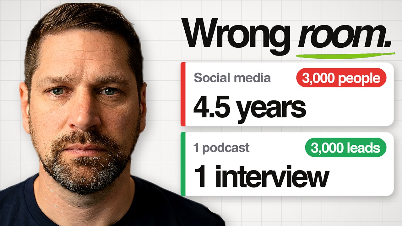Wrong room. 4.5 years of social media vs 1 podcast interview, both 3,000